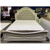 Image 1 : KING SIZE BED WITH MATTRESS & BOX SPRING (SMALL STAIN ON MATTRESS)