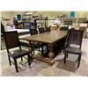 Image 1 : LARGE DINING ROOM TABLE (9' X 43" X 30") WITH 8 CHAIRS