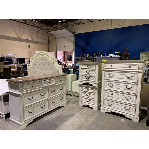 SIGNATURE DESIGN BY ASHLEY 4-PC BEDROOM SET INCLUDING; DRESSER & 2 NIGHTSTANDS
