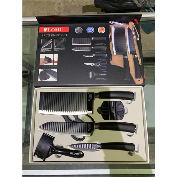 ALOMI NON-STICK COATING FINISH KITCHEN 7-PC KNIFE SET