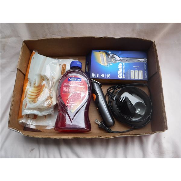 Flat of Shaving & Other - Including Working Trimmer & New Razors