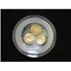 Image 1 : 3 Gold Coins in Coin Holder (Untested)