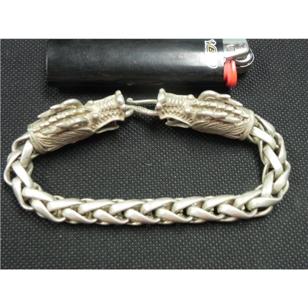 Heavy Silver Dragon Bracelet | Markings Show as Pure Silver (untested)