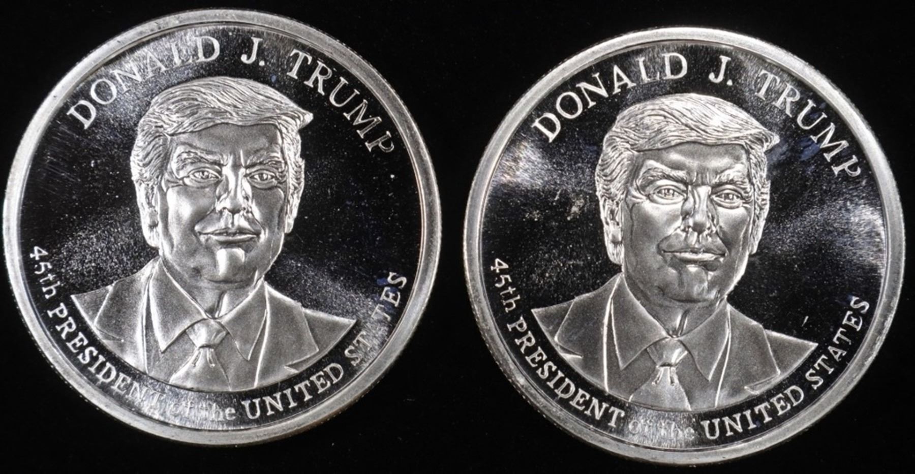 Trump Rounds (2) 1 OZ .999 SILVER DONALD TRUMP ROUNDS