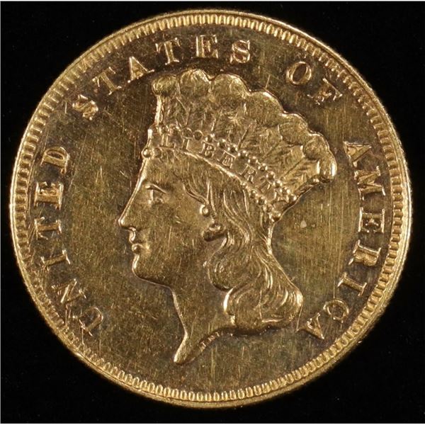 1874 $3 GOLD PRINCESS NICE BU, PROOFLIKE!