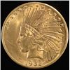 Image 1 : 1932 $10 GOLD INDIAN GEM BU