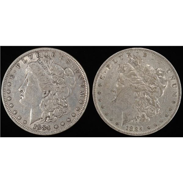 1884 & 1884-O MORGAN DOLLARS XF