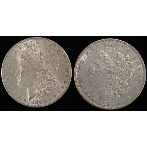 1884-O & 1896 MORGAN DOLLARS AU/BU