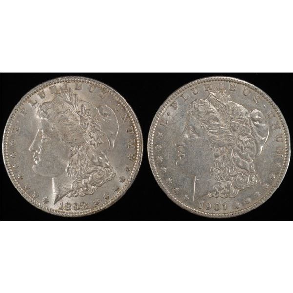 1898 (BU) & 1901-O (AU/BU) MORGAN DOLLARS