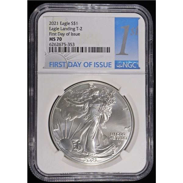 2021 T-2 AMERICAN SILVER EAGLE NGC MS70