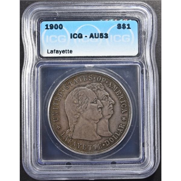 1900 LAFAYETTE COMMEM DOLLAR ICG AU53