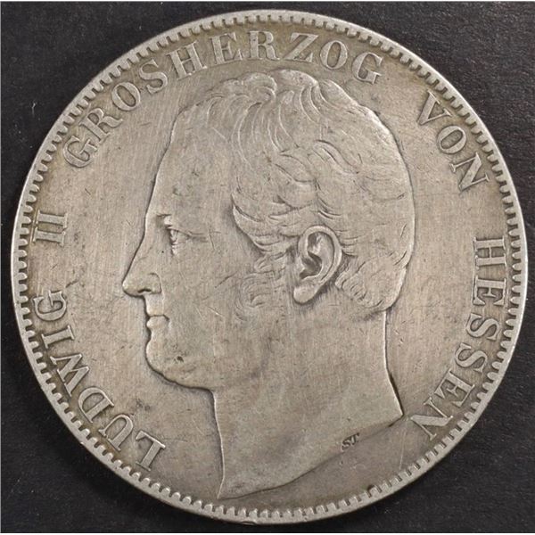 1841 GERMAN STATES HESSE-DARMSTADT 2 THALER