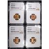 Image 1 : 1953-S, 54-D, 55-D, 56-D LINCOLN CENTS NGC MS66 RD