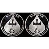 Image 1 : (2) 1 OZ .999 SILVER 2024 BAPTISM ROUNDS