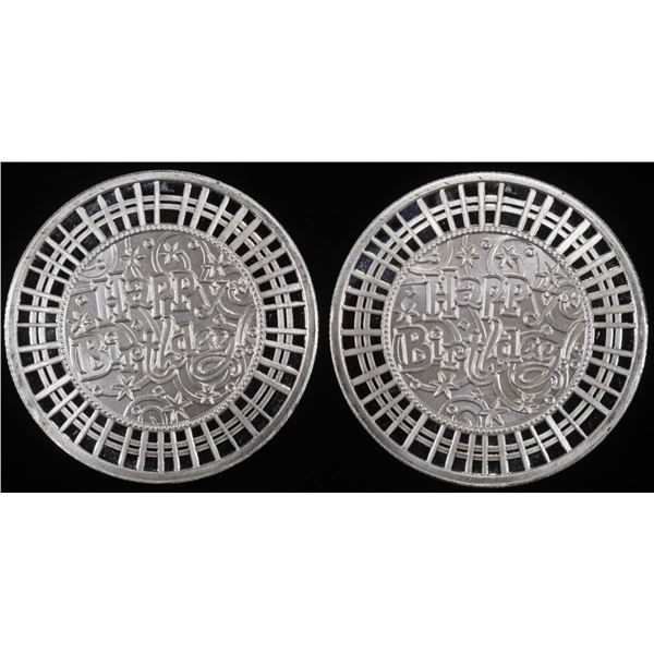 (2) 1 OZ .999 SILVER 2024 HAPPY BIRTHDAY ROUNDS