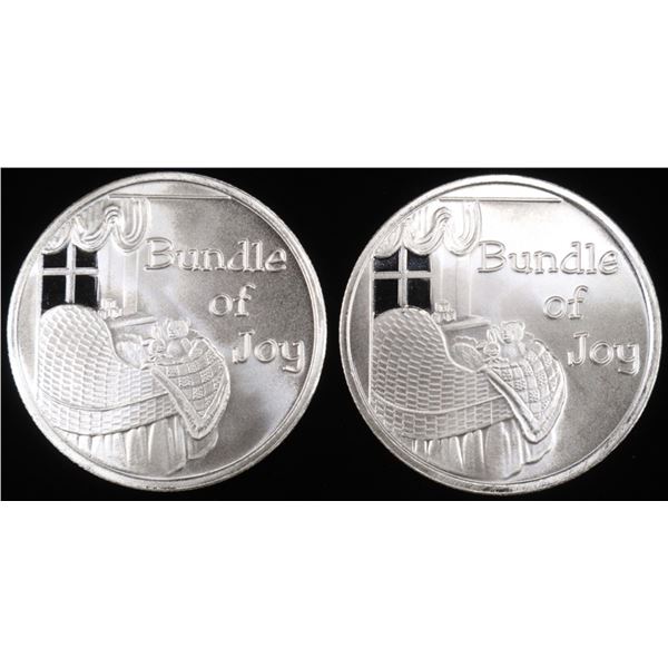 (2) 1 OZ .999 SILVER 2024 BUNDLE OF JOY ROUNDS