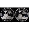 Image 1 : (2) 1 OZ .999 SILVER ARMED FORCES ROUNDS