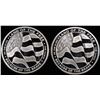 Image 2 : (2) 1 OZ .999 SILVER US ARMY ROUNDS