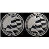 Image 2 : (2) 1 OZ .999 SILVER US NAVY ROUNDS