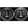 Image 1 : (2) 1 OZ .999 SILVER POLICE ROUNDS