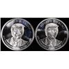 Image 1 : (2) 1 OZ .999 SILVER DONALD TRUMP ROUNDS