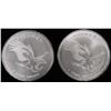 Image 2 : (2) 1 OZ .999 SILVER STATUE OF LIBERTY ROUNDS