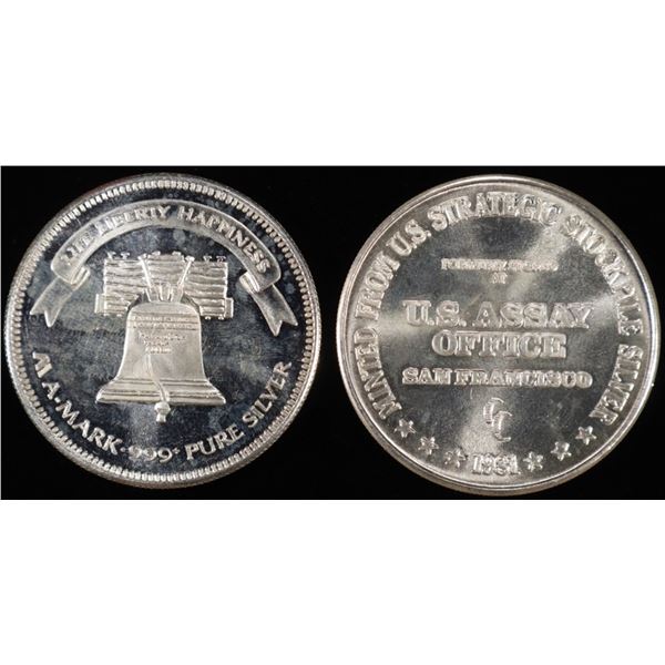 (2) 1 OZ .999 SILVER ROUNDS