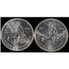 Image 1 : (2) 1 OZ .999 SILVER 1984 AMER PROSPECTOR ROUNDS