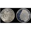 Image 1 : (2) 1 OZ .999 SILVER INDIAN DESIGN ROUINDS