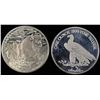 Image 2 : (2) 1 OZ .999 SILVER INDIAN DESIGN ROUINDS