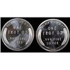 Image 2 : (2) 1 OZ .999 SILVER WHEAT CENT ROUNDS
