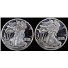 Image 1 : (2) 1 OZ .999 SILVER WALKING LIBERTY DESIGN ROUND