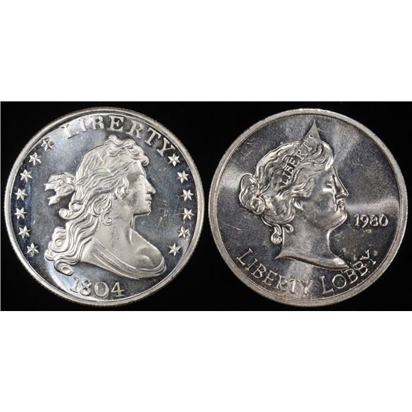 (2) 1 OZ .999 SILVER ROUNDS