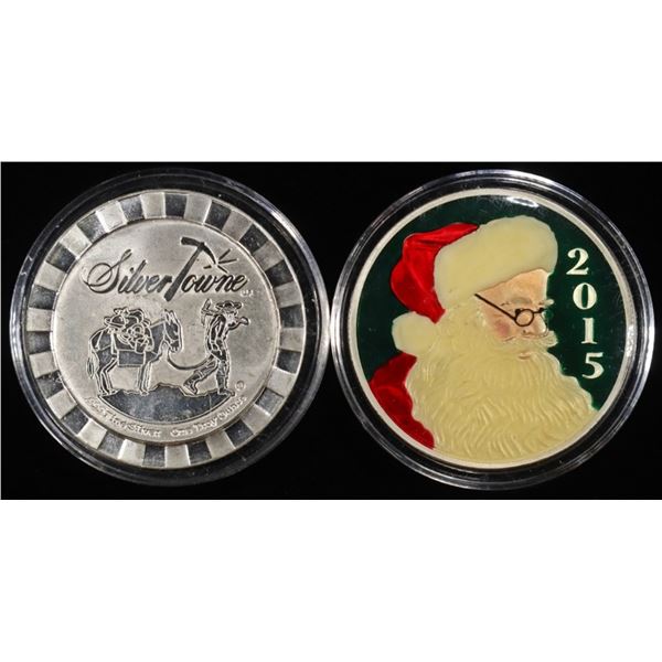 (2) 1 OZ .999 SILVER ROUNDS