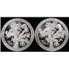 Image 1 : (2) 1 OZ .999 SILVER YEAR OF THE DRAGON ROUNDS