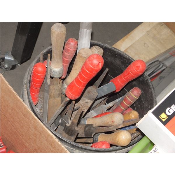 Pail Of Assorted Files