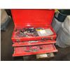 Image 2 : Red Tool Box w/ Assorted Tools