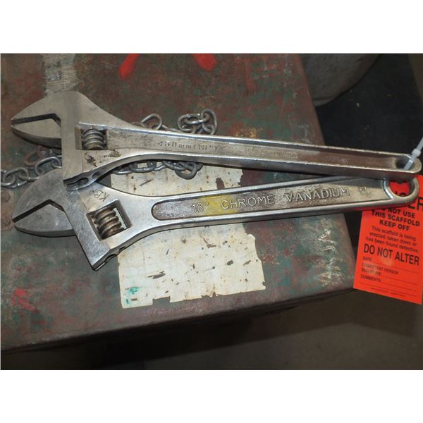 2 18" Crescent Wrenches