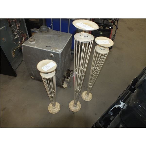 3 Metal Candle Holders