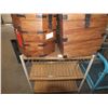 Image 1 : 2 Wooden Storage Boxes & 1 Cart On Wheels