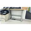 Image 1 : COMMERCIAL FOOT OPERATED SEWING TABLE 60"W X 24"D X 33"H * CONTENTS NOT INCLUDED *