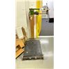 Image 2 : GREEN ANTIQUE MOBILE WEIGH SCALE WITH WEIGHTS