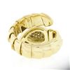 Image 7 : 18k Yellow Gold 0.50 ctw Round Diamond Hand Made Snake Serpent Wrap Statement Ri