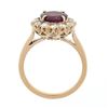 Image 8 : Vintage 18k Gold 2 ctw GIA Burma No Heat Round Ruby Diamond Halo Cluster Ring