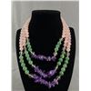 Image 1 : Gorgeous Gem Stone Beads Necklace w/ Gold Plated Silver Clasp Marked 925