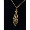 Image 2 : Vintage Spanish Damascene Bird Pendant w/ Chain Necklace