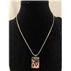 Image 1 : 925 Sterling Silver Aries Pendant Marked BW 925 w/ Chain Necklace