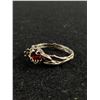 Image 2 : Vintage Sterling Silver w/ Rubelite Garnet Stone Ring