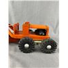 Image 2 : Vintage Orange Metal Road Grader By Wyandotte Toys U.S.A. Approx. 17" L