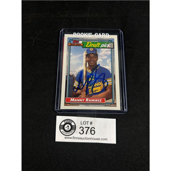 Manny Ramirez Rookie Card Autographed with COA